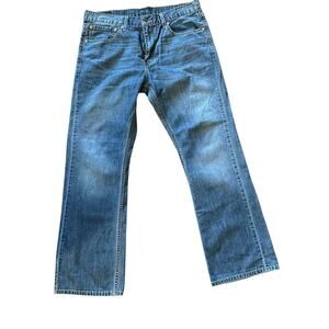 Levis Jeans Mens 36x30 Blue 527 Bootcut American Western Medium Wash Denim